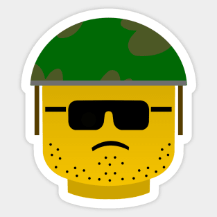 Lego head Soldier Sticker